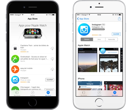 Apple Watch : l’App Store est disponible depuis l’application éponyme