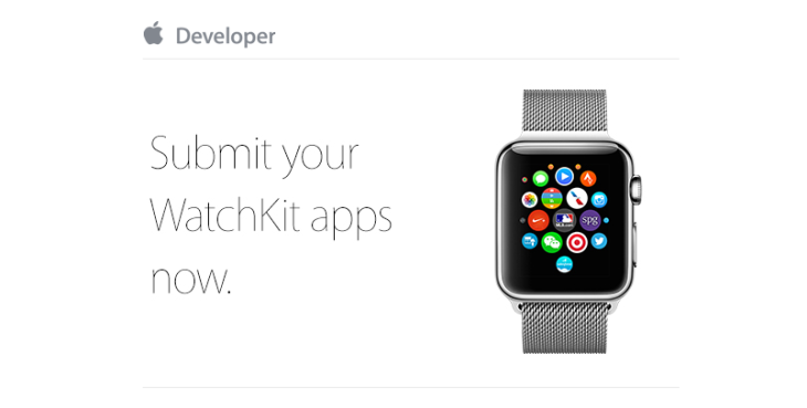 Apple Watch : les applications peuvent être soumises par les développeurs
