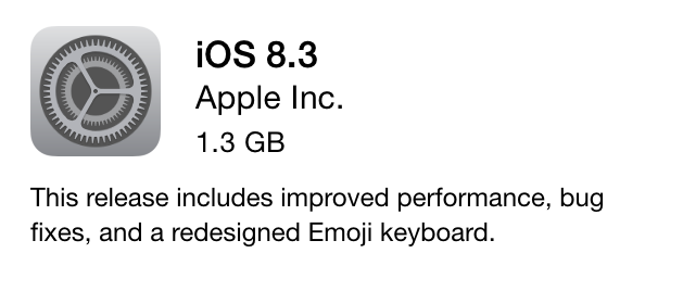 iOS 8.3 disponible sur iPhone, iPad & iPod Touch