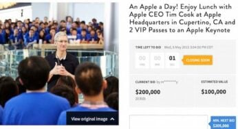Apple : le déjeuner avec Tim Cook vendu 200 000 dollars
