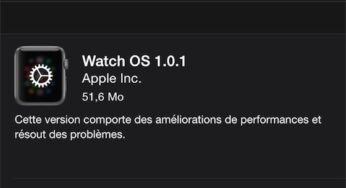 Apple Watch : première mise à jour (Watch OS 1.0.1) disponible