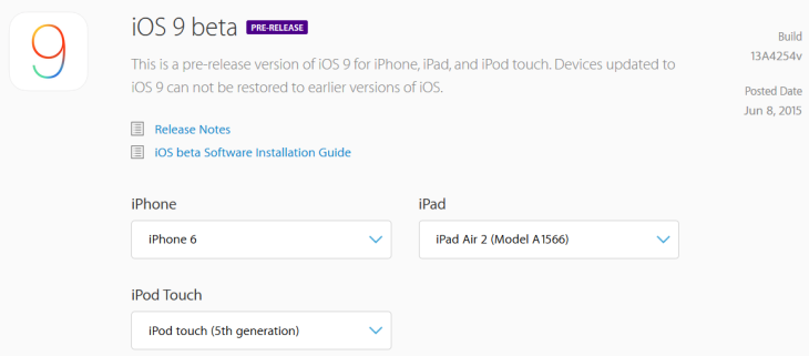 iOS 9 bêta 1 & OS X 10.11 El Capitan bêta 1 disponibles