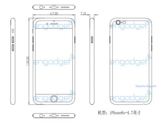 iPhone 6S : nouveau schéma, forte ressemblance avec l’iPhone 6