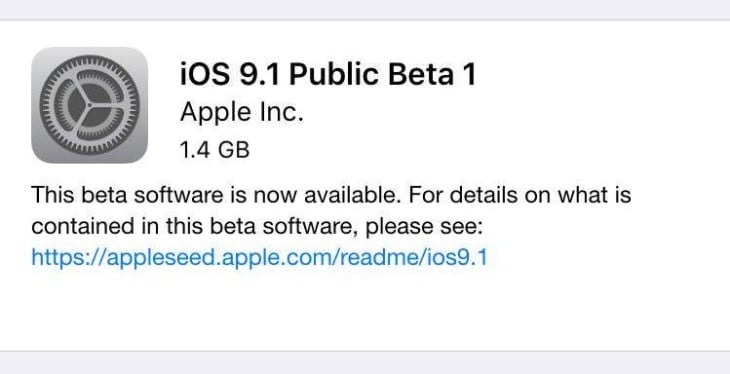 iOS 9.1 : bêta 1 publique disponible
