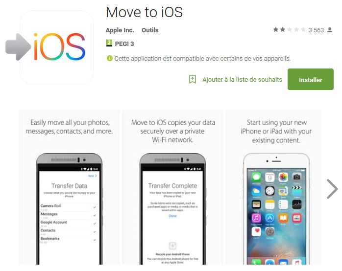 Move to iOS : l’app d’Apple pour migrer d’Android vers iOS