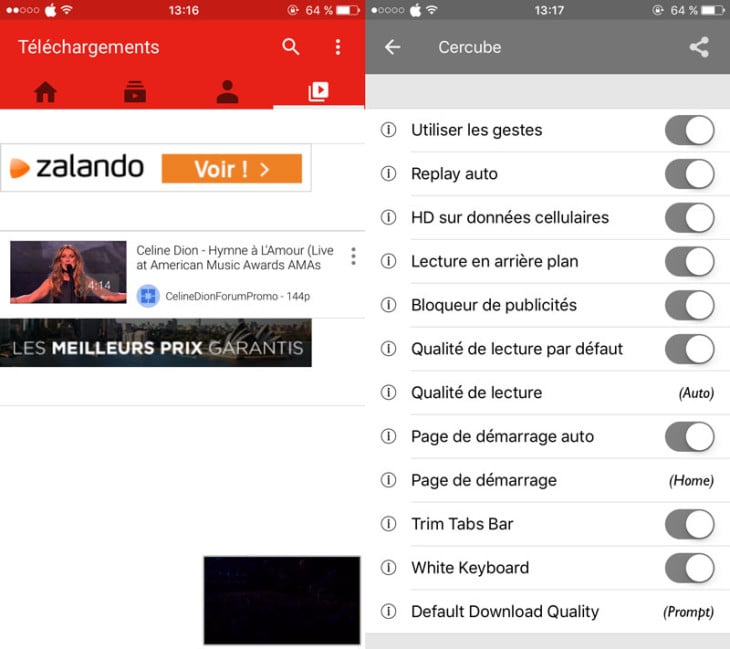 Jailbreak iOS 9 : Cercube 3, le tweak Cydia indispensable pour YouTube