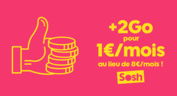 Sosh : l’option +2Go d’Internet 4G à 1€/mois jusqu’au 6 janvier