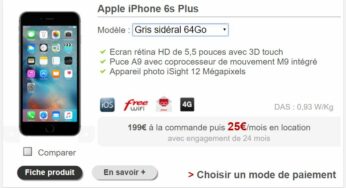 Free Mobile permet enfin de louer un iPhone 6S Plus