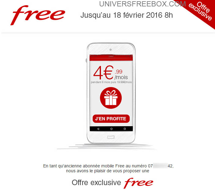 Free Mobile : le forfait illimité proposé à 4,99€/mois aux anciens abonnés