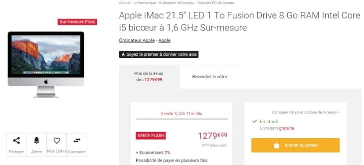 Bon plan : un iMac avec Fusion Drive à seulement 1 279,99 €