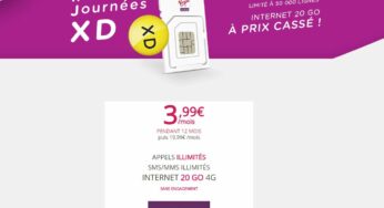 Virgin Mobile : forfait 20 Go 4G à 3,99€/mois pendant 1 an !