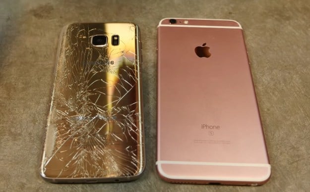 iPhone 6S Plus vs Galaxy S7 Edge : le drop test