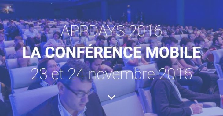 AppDays 2016 : le programme complet de la conférence mobile