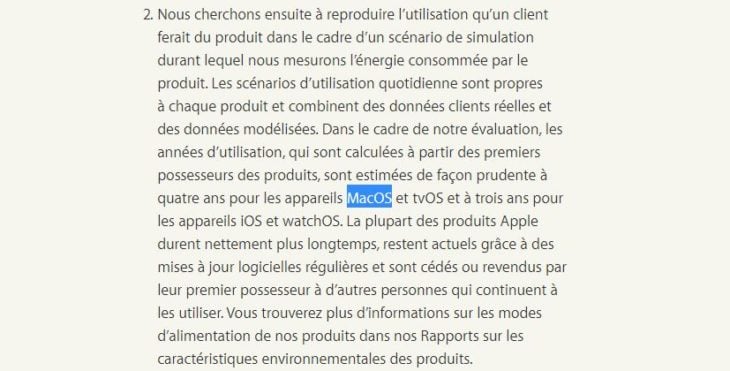 Apple évoque MacOS à la place d’OS X sur son site