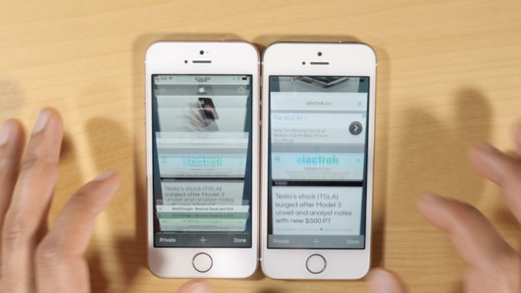iPhone 5S vs iPhone SE : les 2 Go de RAM se font ressentir