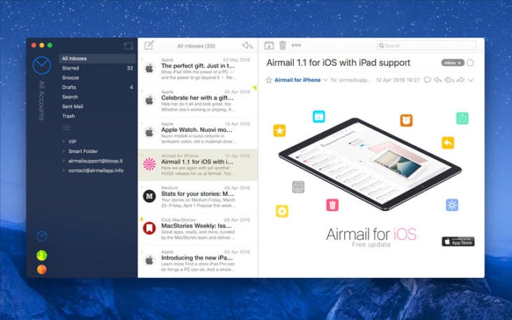Mac : Airmail 3 débarque sur OS X avec de nombreuses nouveautés