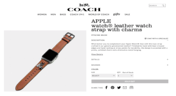 Apple Watch : les bracelets Coach se dévoilent avant l’heure