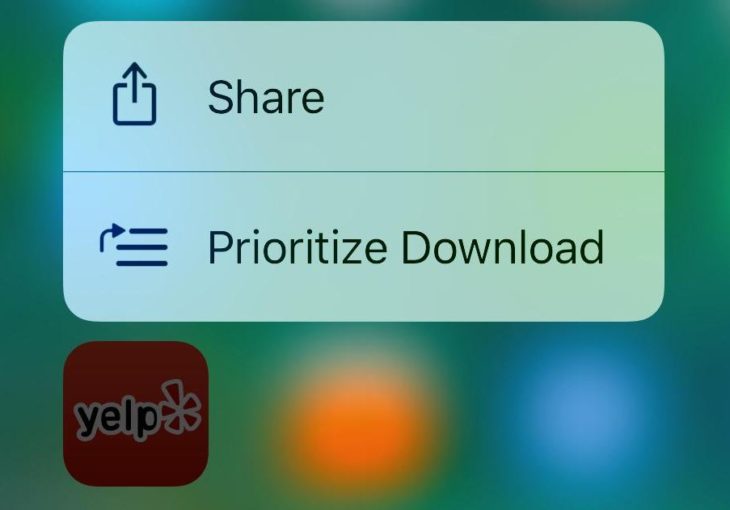 iOS 10 propose de choisir quelle application télécharger en premier