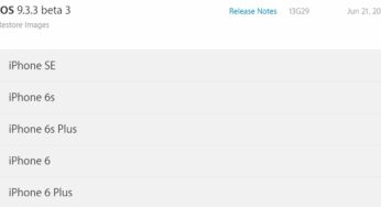 iOS 9.3.3 bêta 3 disponible sur iPhone, iPad & iPod Touch