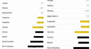 iPhone : iOS 10 prend moins de place qu’iOS 9