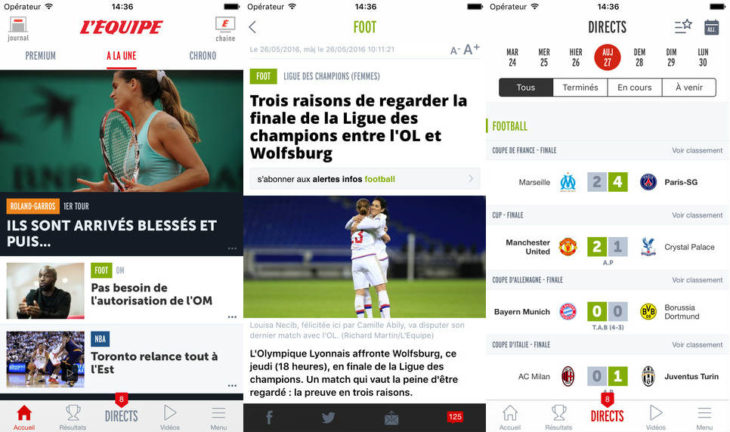 Euro 2016 : L’Équipe se modernise et s’enrichit sur iPhone