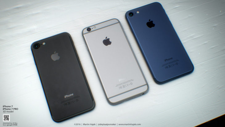 iPhone 7 Noir Sidéral & Bleu : sublime concept avec écouteurs Lightning
