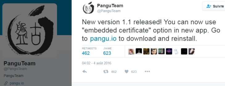 Jailbreak iOS 9.3.3 / iOS 9.2 : l’outil PanGu passe en version 1.1.0