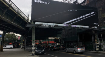 iPhone 7 Noir de Jais : des pubs géantes à Londres, New York, San Francisco
