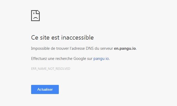 Jailbreak iOS 10 : site de PanGu inaccessible, une bonne nouvelle ?