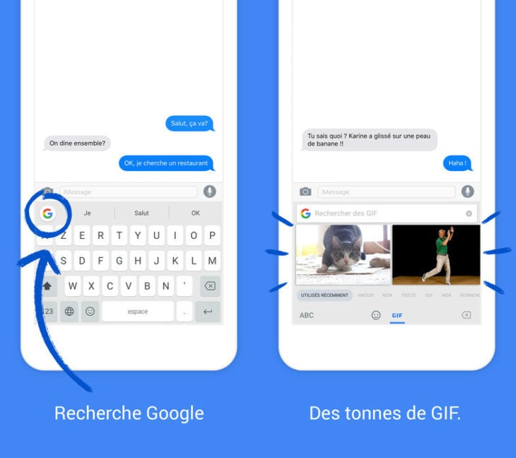 Clavier Gboard (Google) : nouvelles langues, Emoji iOS 10, saisie vocale