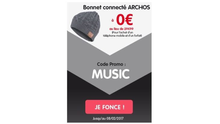 Forfait + Mobile chez NRJ Mobile : un bonnet connecté Archos offert