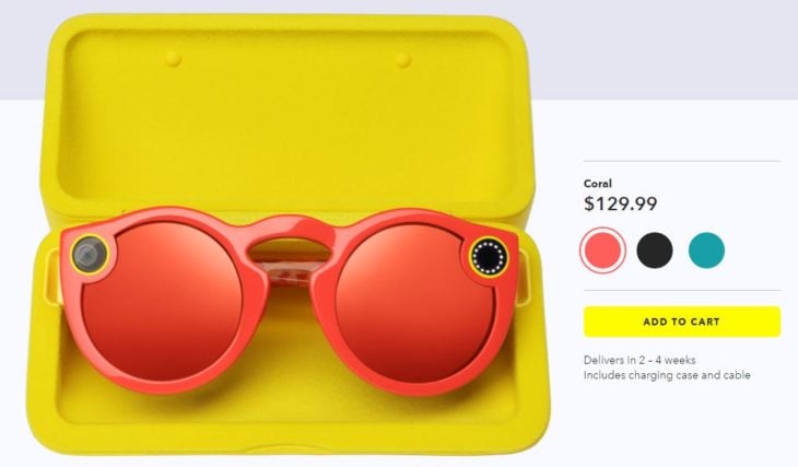 Snapchat met en vente ses lunettes de soleil connectées Spectacles