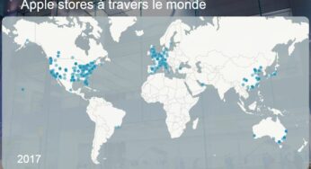 Infographie animée : les Apple Stores dans le monde depuis 2001