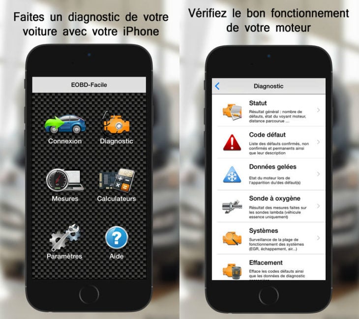 EOBD Facile : le diagnostic automobile (OBD2) sur iPhone