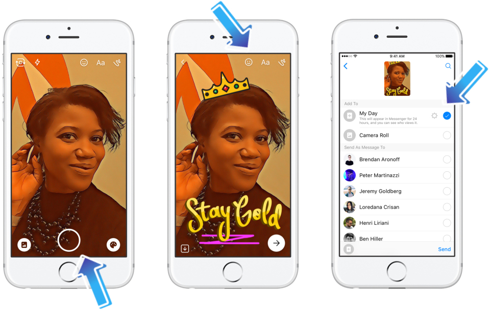 Facebook : Messenger intègre une fonction Stories à la Snapchat
