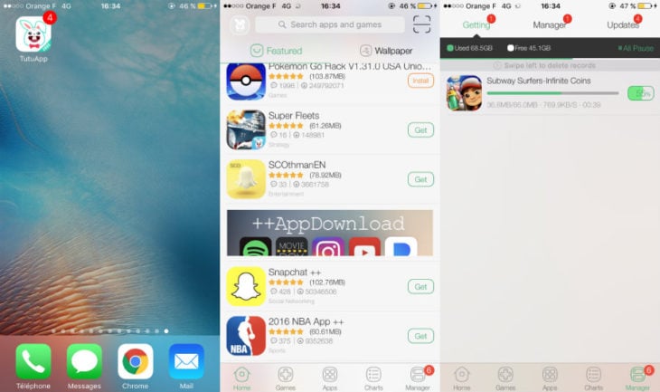 TutuApp : l’alternative à Cydia sans jailbreak (iOS 8 à iOS 12)