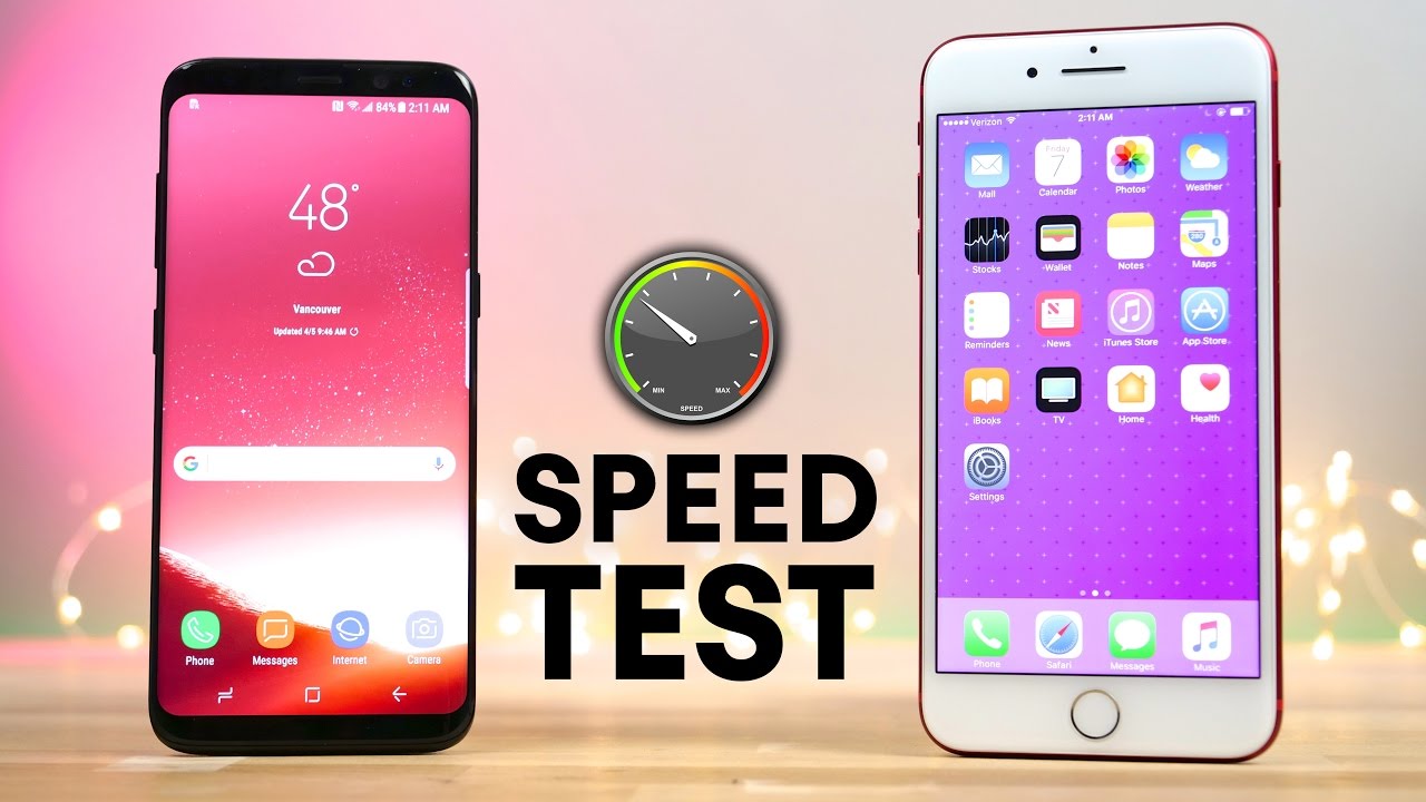 Galaxy S8 vs iPhone 7 Plus : test de rapidité