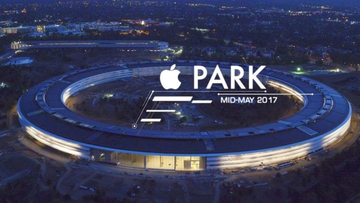 Apple Park : une vidéo du campus prise de nuit par un drone