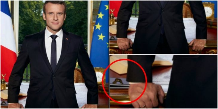 Emmanuel Macron place ses deux iPhone dans son portrait officiel