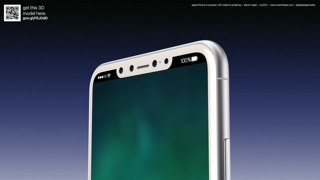 iPhone 8 : de jolis rendus d'un modèle blanc