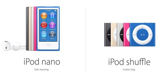 Apple dit adieu à l’iPod Nano et à l’iPod Shuffle