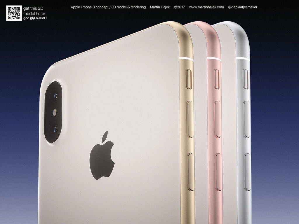 iPhone 8 : un nouveau concept de Martin Hajek en 5 coloris