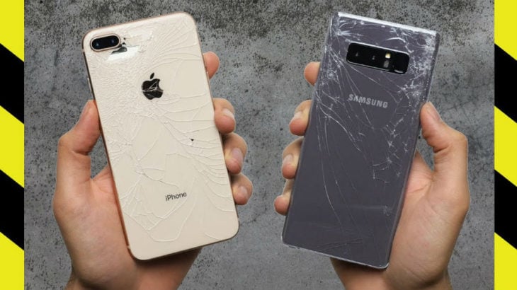 iPhone 8 Plus vs Galaxy Note 8 : quel est le plus résistant (drop test) ?