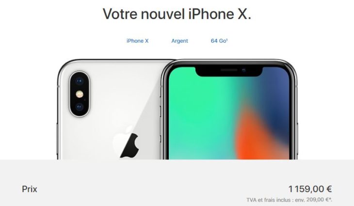L’iPhone X est disponible à l’achat, à partir de 1159€
