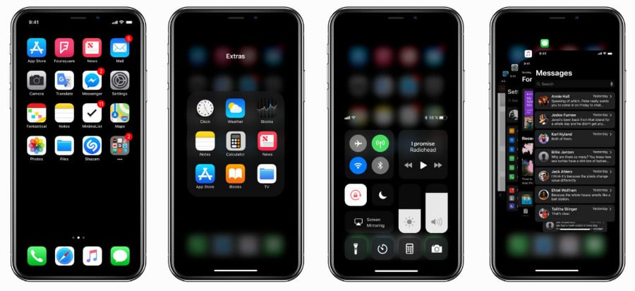 iPhone X : un concept imagine un "vrai" mode sombre