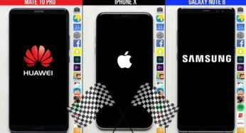 iPhone X vs Huawei Mate 10 vs Galaxy Note 8 : test de rapidité