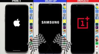 Galaxy S9+ vs iPhone X vs OnePlus 5T : test de rapidité