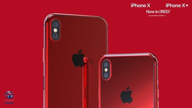 Concept : des iPhone X & iPhone X Plus rouges (PRODUCT)RED