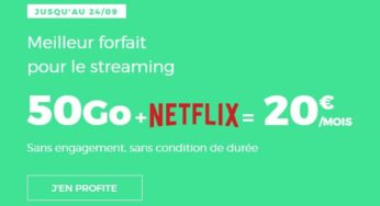 SFR RED : un forfait avec 50Go d’Internet en 4G & Netflix à 20€/mois !