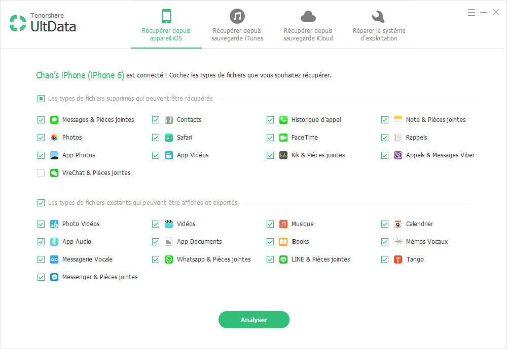 Tenorshare UltData : récupérer des données supprimées de l'iPhone
